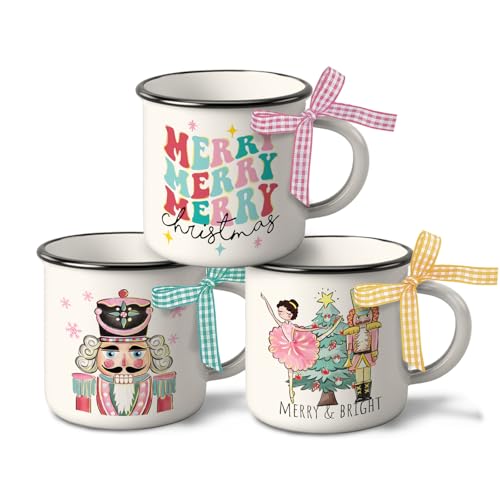 White 5 oz Mini Coffee Mug Set of 3 V1328
